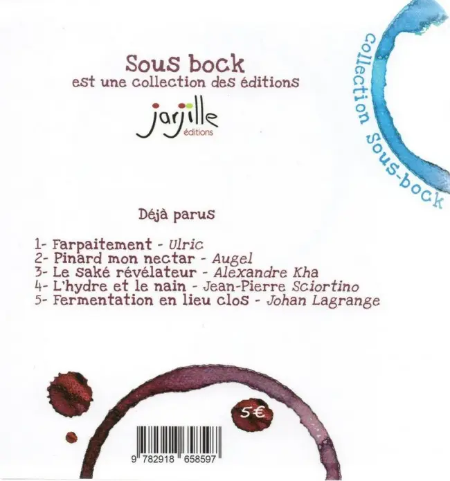 Verso de l'album Le Saké révélateur