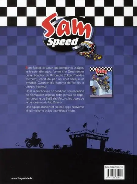 Verso de l'album Sam Speed Tome 2 Borne Toubi Waïld