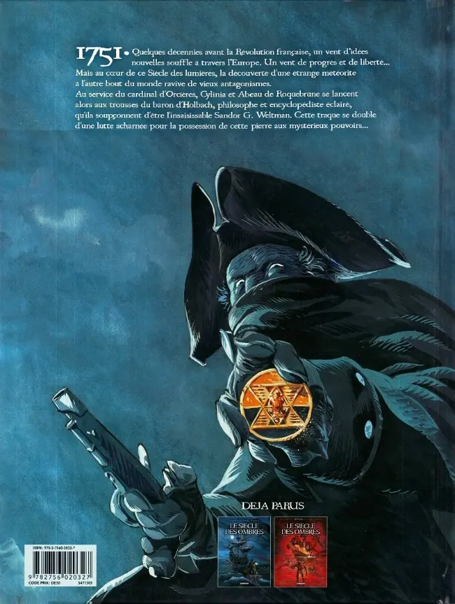 Verso de l'album Le siècle des ombres Tome 2 L'antre