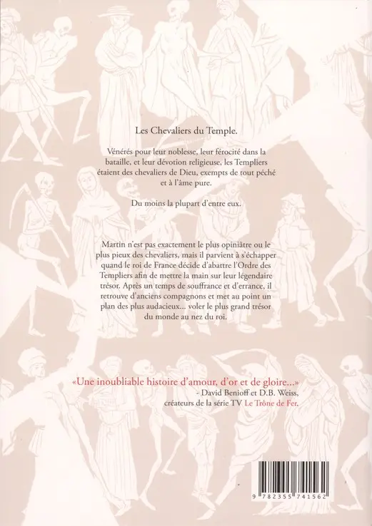 Verso de l'album Templiers Tome 1 La Chute