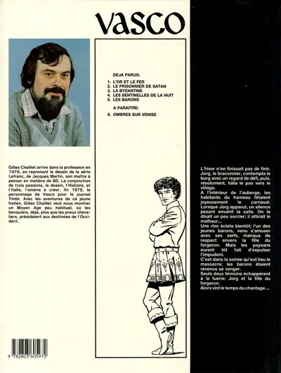 Verso de l'album Vasco Tome 5 Les Barons