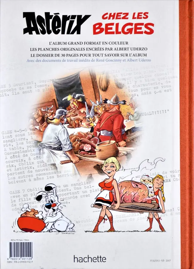 Verso de l'album Astérix Tome 24 Astérix chez les Belges