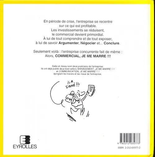 Verso de l'album je me marre ... Commercial je me marre