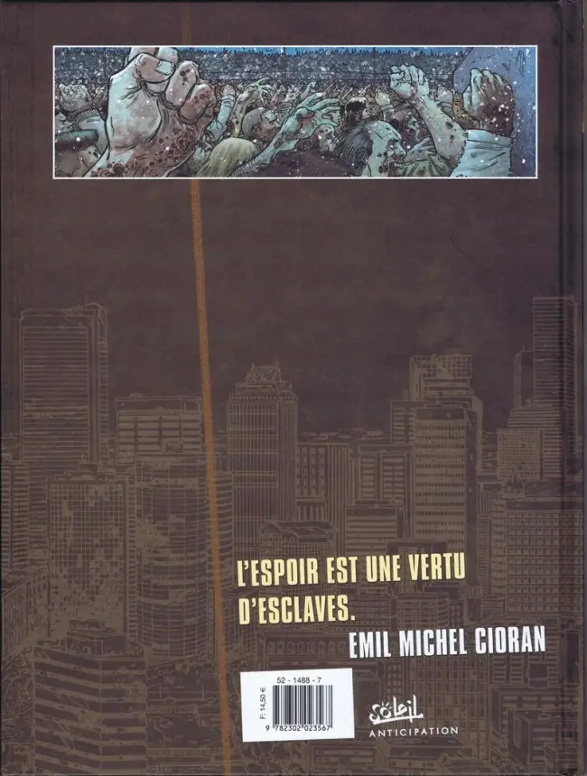 Verso de l'album Zombies Tome 3 Précis de décomposition