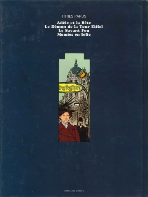 Verso de l'album Les Aventures Extraordinaires d'Adèle Blanc-Sec Tome 1 Adèle et la Bête
