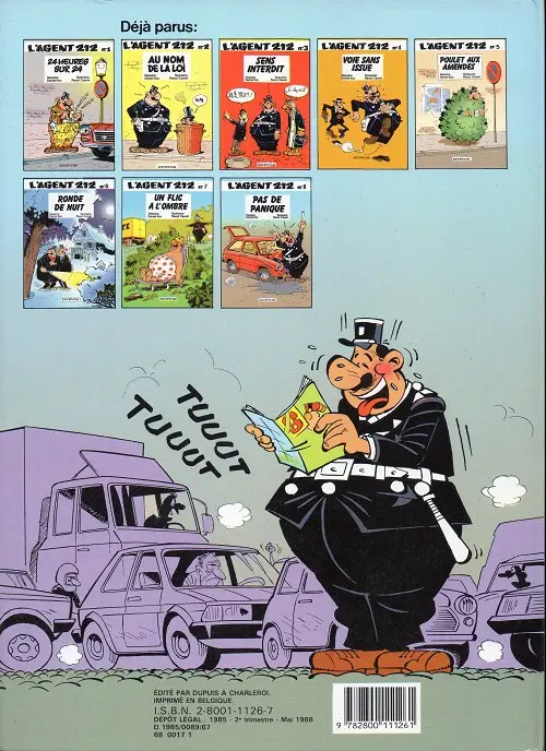 Verso de l'album L'Agent 212 Tome 5 Poulet aux amendes