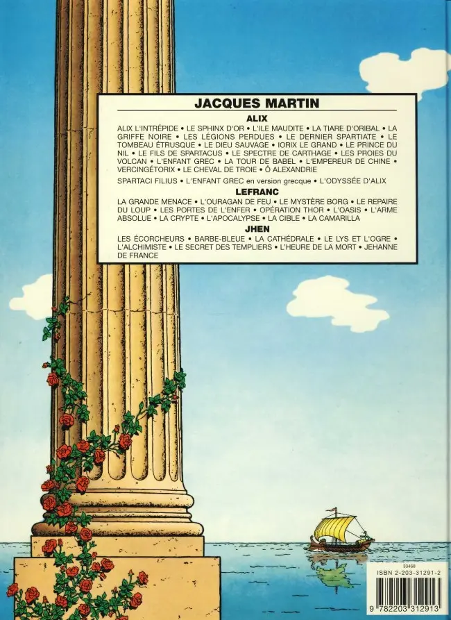 Verso de l'album Alix Tome 6 Les légions perdues