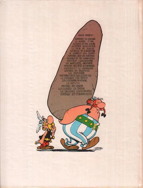 Verso de l'album Astérix Tome 7 Le combat des chefs