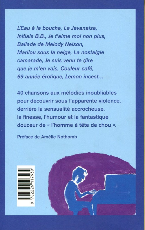 Verso de l'album Gainsbourg illustré - La beauté cachée