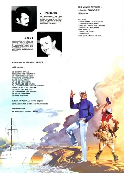 Verso de l'album Bernard Prince Tome 9 Guérilla pour un fantôme