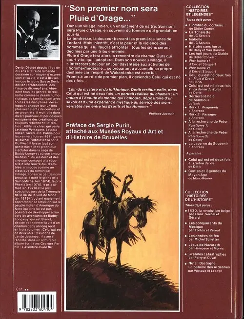 Verso de l'album Celui qui est né deux fois / Red road Tome 1 Pluie d'orage