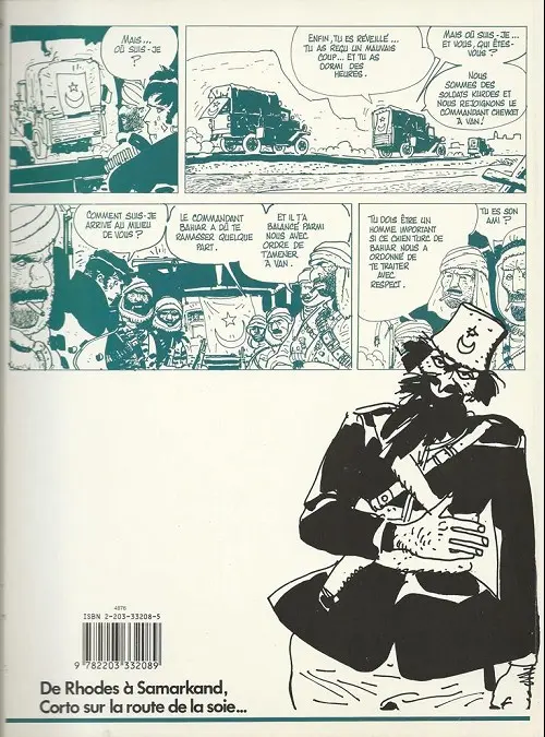 Verso de l'album Corto Maltese Tome 8 La Maison dorée de Samarkand