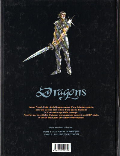 Verso de l'album Dragons Tome 1 Les jouets olympiques