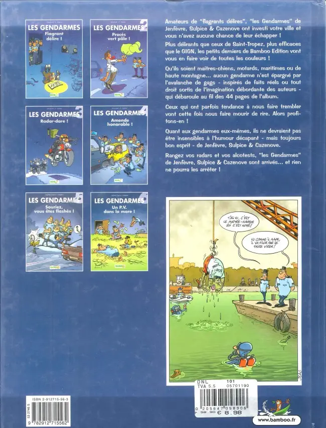 Verso de l'album Les Gendarmes Tome 5 Souriez, vous êtes flashés !