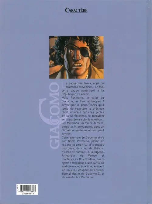 Verso de l'album Giacomo C. Tome 6 La bague des Fosca