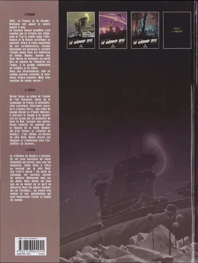 Verso de l'album Le Grand jeu Tome 1 Ultima Thulé