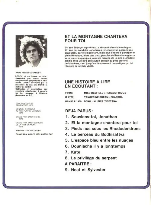 Verso de l'album Jonathan Tome 2 Et la montagne chantera pour toi