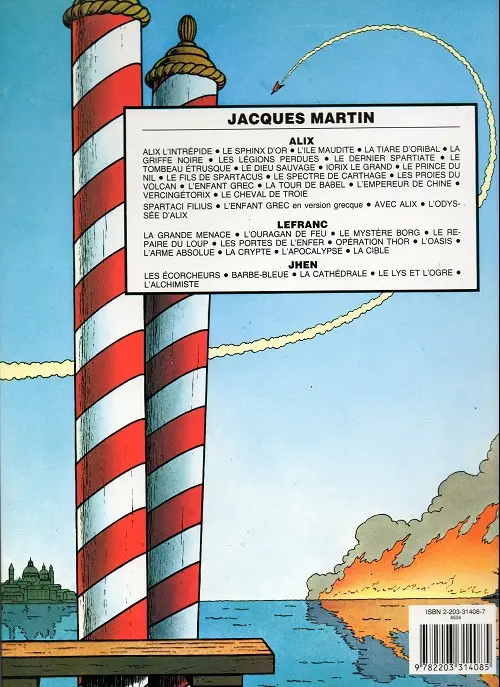 Verso de l'album Lefranc Tome 8 L'arme absolue