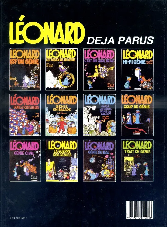 Verso de l'album Léonard Tome 10 La guerre des génies