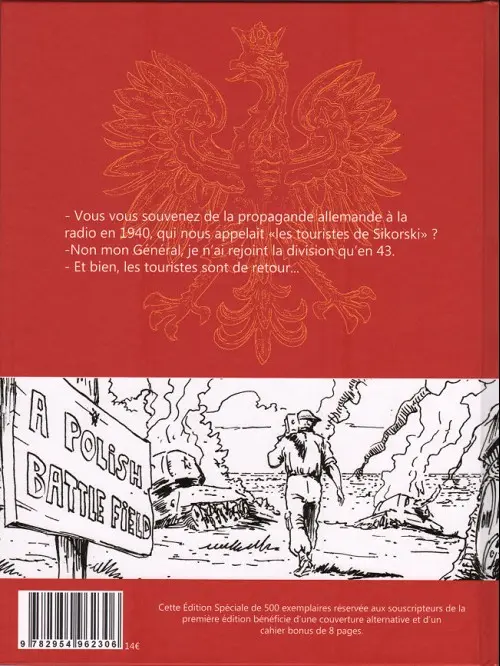 Verso de l'album Les Lions de Maczek