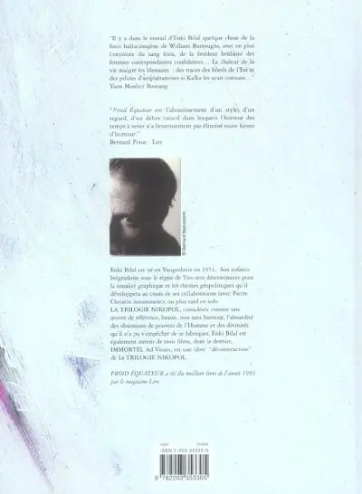 Verso de l'album Nikopol La trilogie Nikopol