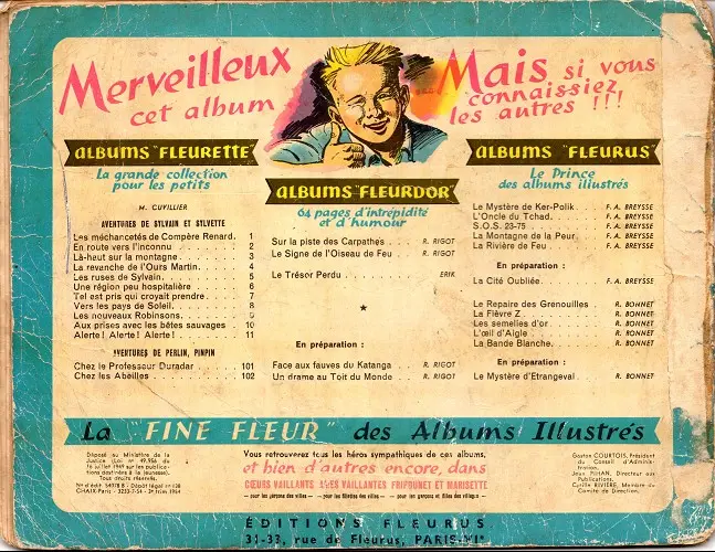 Verso de l'album Sylvain et Sylvette Tome 2 En route vers l'inconnu