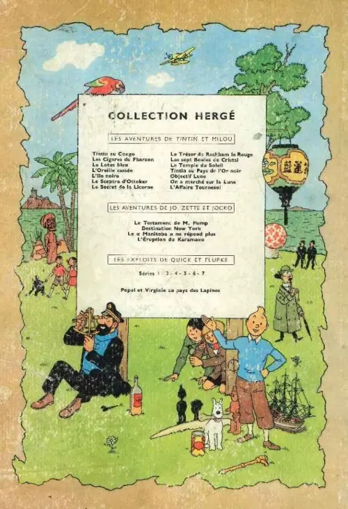 Verso de l'album Tintin Tome 6 L'oreille cassée
