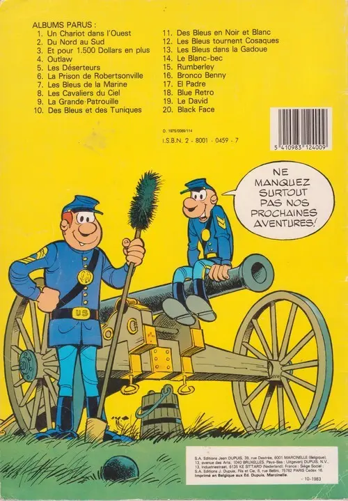 Verso de l'album Les Tuniques Bleues Tome 7 Les bleus de la marine