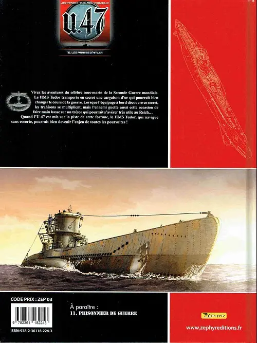 Verso de l'album U.47 Tome 10 Les pirates d'Hitler