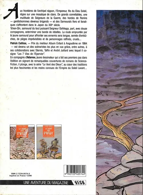 Verso de l'album Le Vent des Dieux Tome 1 Le sang de la lune