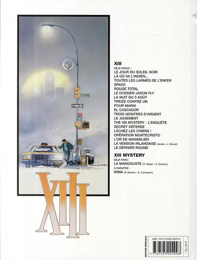 Verso de l'album XIII Tome 1 Le Jour du soleil noir