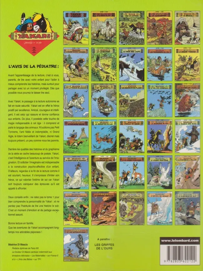 Verso de l'album Yakari Tome 4 Yakari et Nanabozo