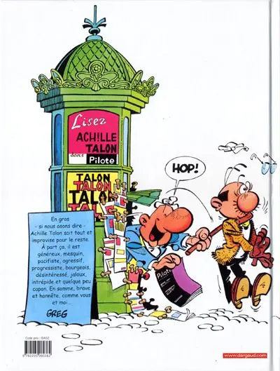 Verso de l'album Achille Talon Tome 47 Achille Talon crève l'écran