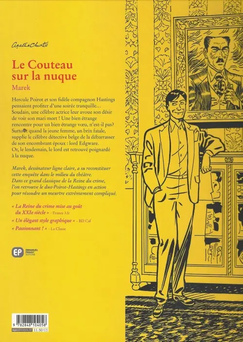 Verso de l'album Agatha Christie Tome 22 Le couteau sur la nuque