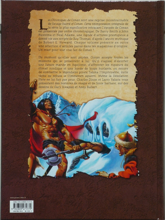 Verso de l'album Les Chroniques de Conan Tome 23 1987 (I)