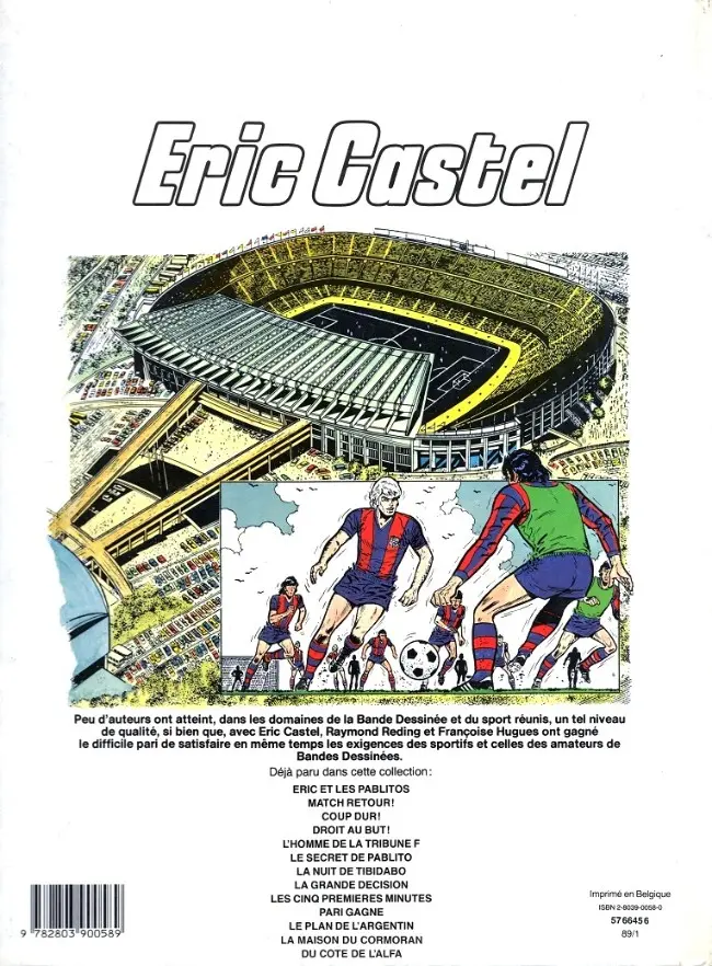 Verso de l'album Eric Castel Tome 13 Du côté de l'Alfa