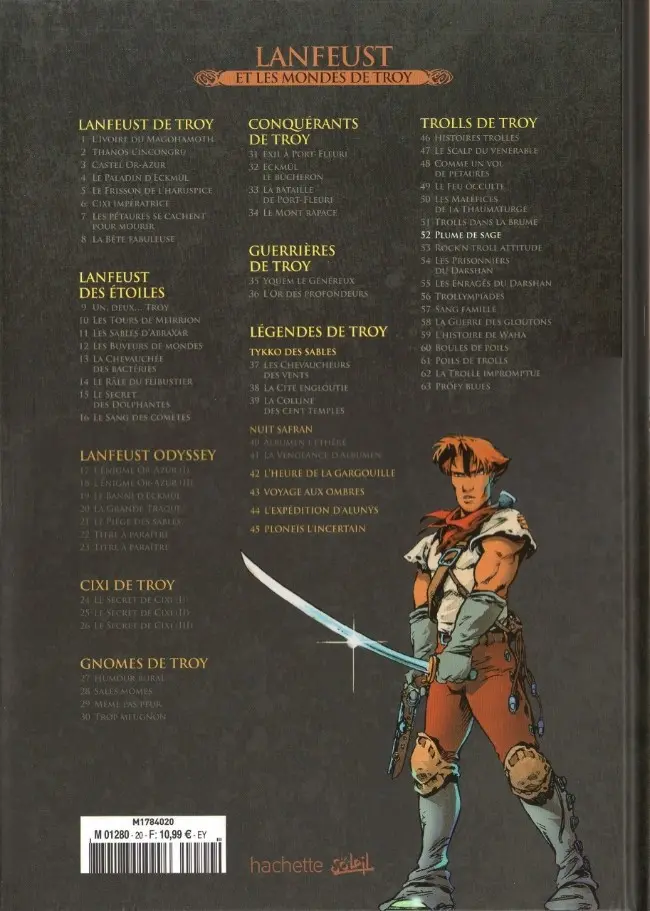 Verso de l'album Lanfeust et les mondes de Troy Tome 52 Trolls de Troy - Plume de sage