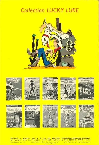 Verso de l'album Lucky Luke Tome 17 Sur la piste des Dalton