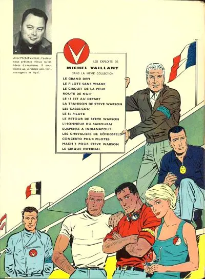Verso de l'album Michel Vaillant Tome 16 Km. 357