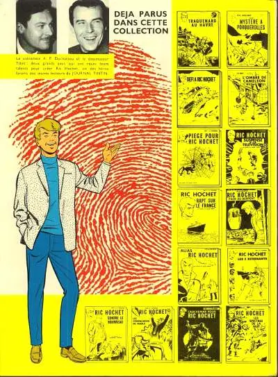 Verso de l'album Ric Hochet Tome 15 Le monstre de Noireville