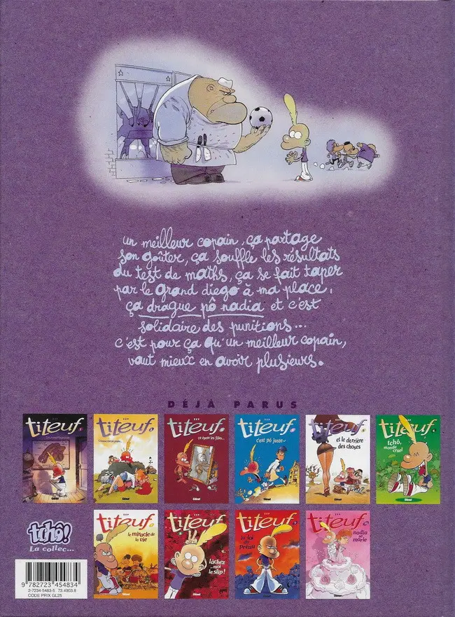 Verso de l'album Titeuf Tome 11 Mes meilleurs copains