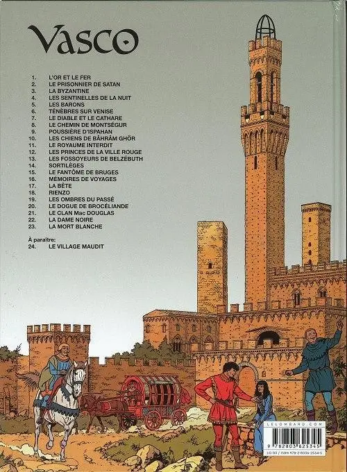 Verso de l'album Vasco Tome 23 La mort blanche