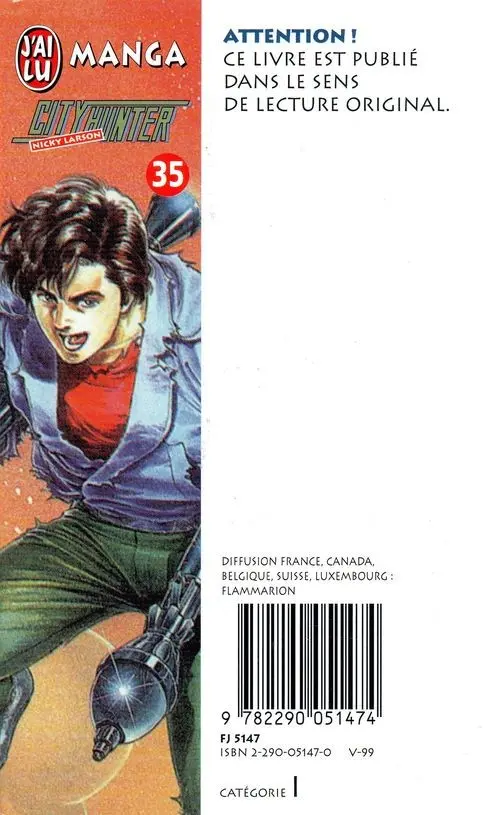 Verso de l'album City Hunter - Nicky Larson 35 Un faux City Hunter