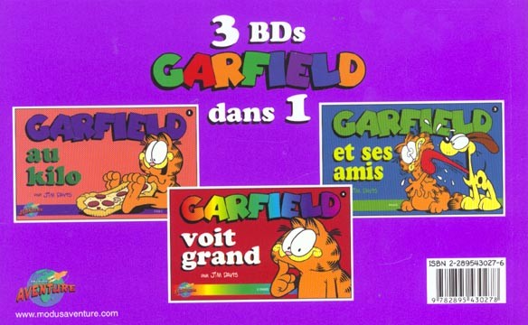 Verso de l'album Garfield #1 Poids Lourd