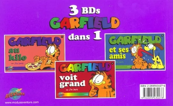 Verso de l'album Garfield #1 Poids Lourd