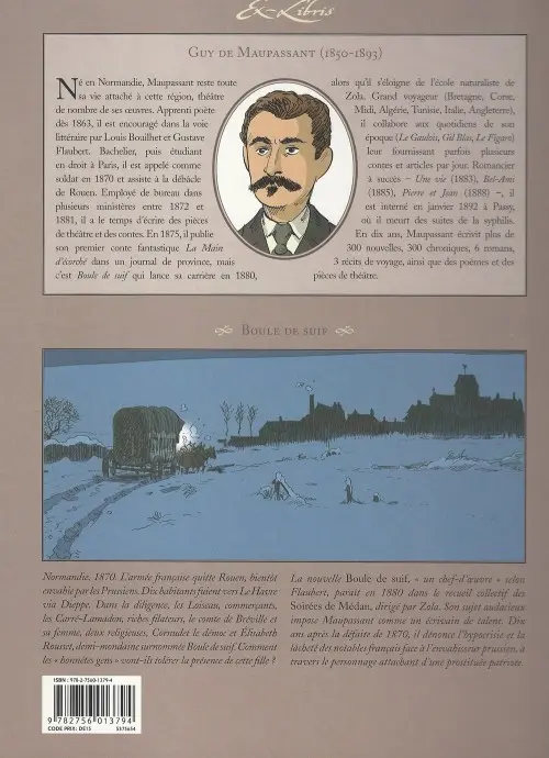 Verso de l'album Boule de Suif Boule de Suif, de Guy de Maupassant