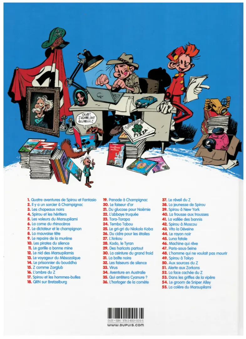 Verso de l'album Spirou et Fantasio Tome 11 Le gorille a bonne mine