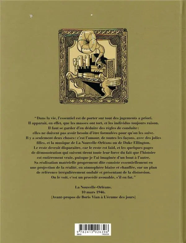 Verso de l'album L'Écume des jours