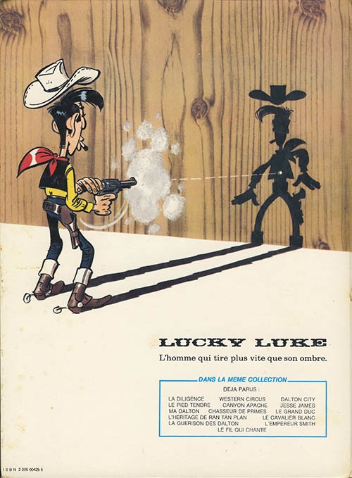 Verso de l'album Lucky Luke Tome 36 Western circus
