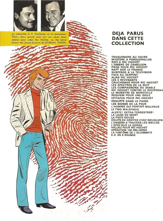 Verso de l'album Ric Hochet Tome 15 Le Monstre de Noireville